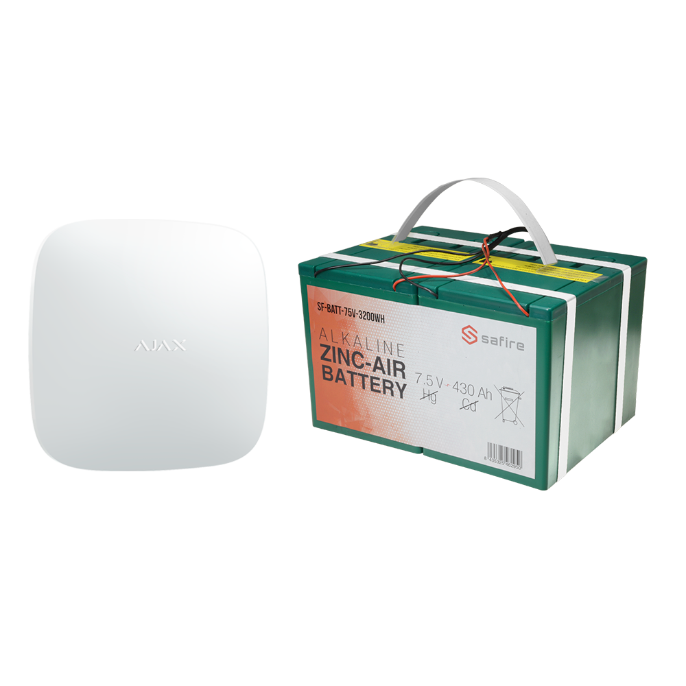 (AJ-BATTERYKIT-12M) Kit d'alarme autonome - Hub 2 de 6V et batterie de longue durée - Installation simple - Duración hasta 12 meses - Batterie non rechargeable - Idéal pour les logements vacants