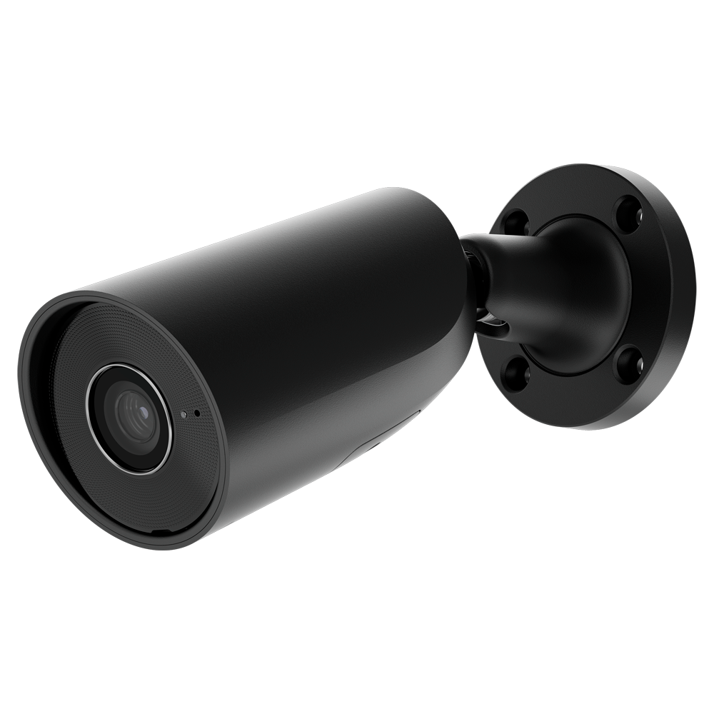 (AJ-BULLETCAM-5-B) Caméra IP Bullet 5 Mégapixel Ajax - Progressive Scan CMOS - Objectif 2.8 mm, emplacement MicroSD jusqu'à 256GB - LED IR Portée 50m, PoE 802.3at - Avec l'intelligence artificielle -  Couleur Noir