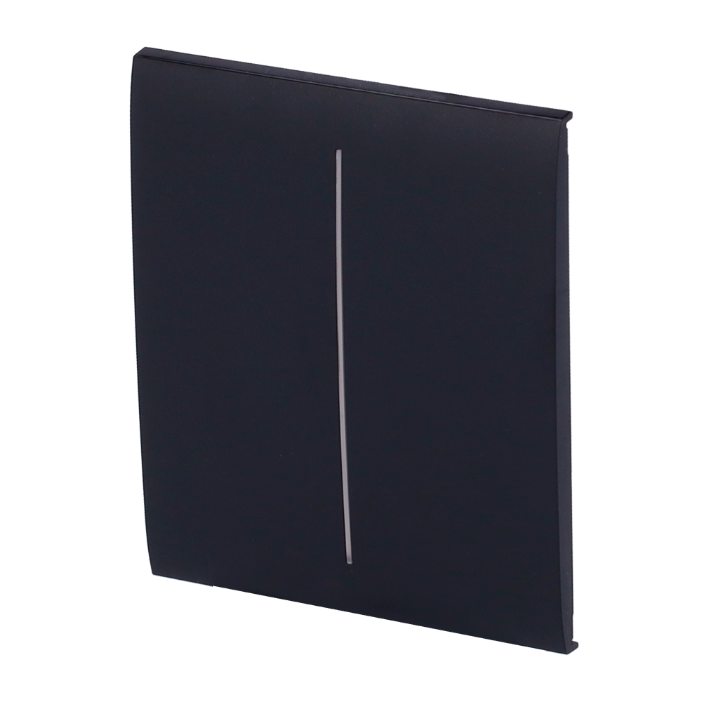 [AJ-CENTERBUTTON-2G-B] (AJ-CENTERBUTTON-2G-B) Panneau tactile pour double interrupteur d'éclairage  - Compatible avec AJ-LIGHTCORE-2G - Rétro-éclairage LED - Panneau tactile central sans contact - Couleur noir - Ajax - LightSwitch CenterButton