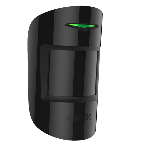 (AJ-COMBIPROTECT-B) Détecteur PIR et bris de vitre - Degré 2 - Sans fil 868 MHz Jeweller - Immunité contre les animaux - Sensibilité ajustable - Zone de détection PIR 12 m - Zone de détection de bris de vitre 9 m