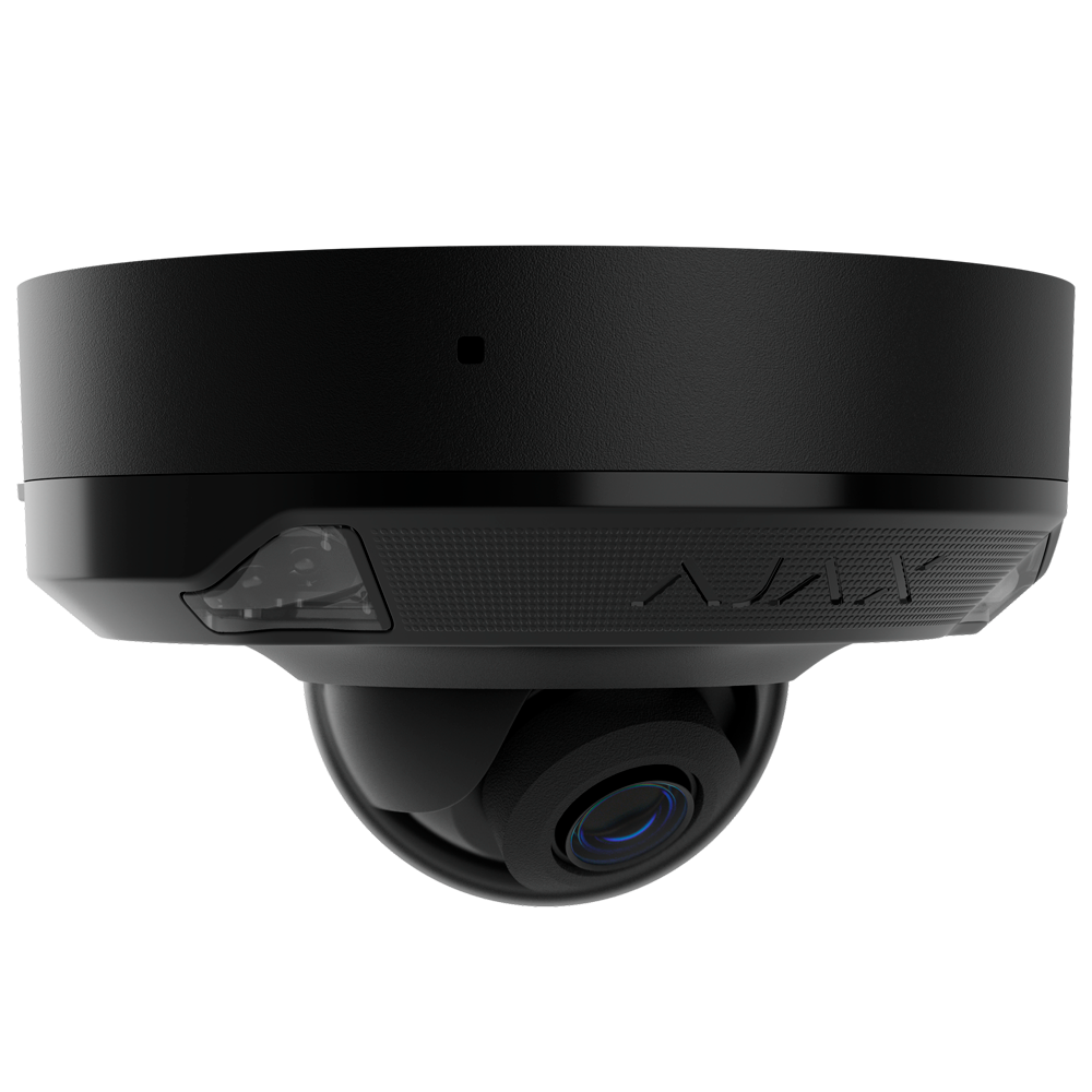 [AJ-DOMECAM-MINI-5-HL-B] (AJ-DOMECAM-MINI-5-HL-B) Caméra IP 5 Megapixel Ajax - 1/2.8" Progressive Scan CMOS - Objectif 2.8 mm, emplacement MicroSD jusqu'à 256GB - IR15m | Lumière blanche 15 m | PoE 802.3at/af - Avec l'intelligence artificielle - Couleur noir