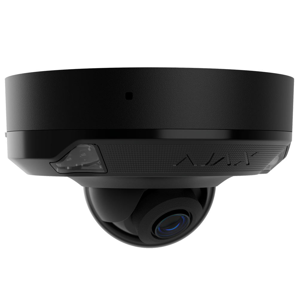 [AJ-DOMECAM-MINI-8-0400-HL-B] (AJ-DOMECAM-MINI-8-0400-HL-B) Caméra IP 8 Megapixel Ajax - 1/2.8" Progressive Scan CMOS - Objectif 4 mm | Emplacement MicroSD jusqu'à 256GB mm - IR15m | Lumière blanche 15 m | PoE 802.3at/af - Avec l'intelligence artificielle - Couleur noir