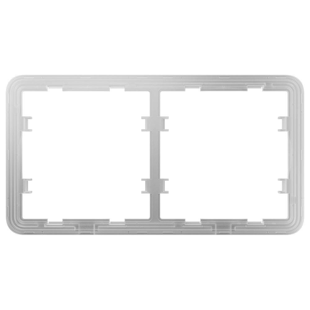 (AJ-FRAME-2) Cadre pour deux dispositifs - Compatible avec AJ-SIDEBUTTON ou AJ-SIDECOVER - Ajax - LightSwitch Frame (2 seats)