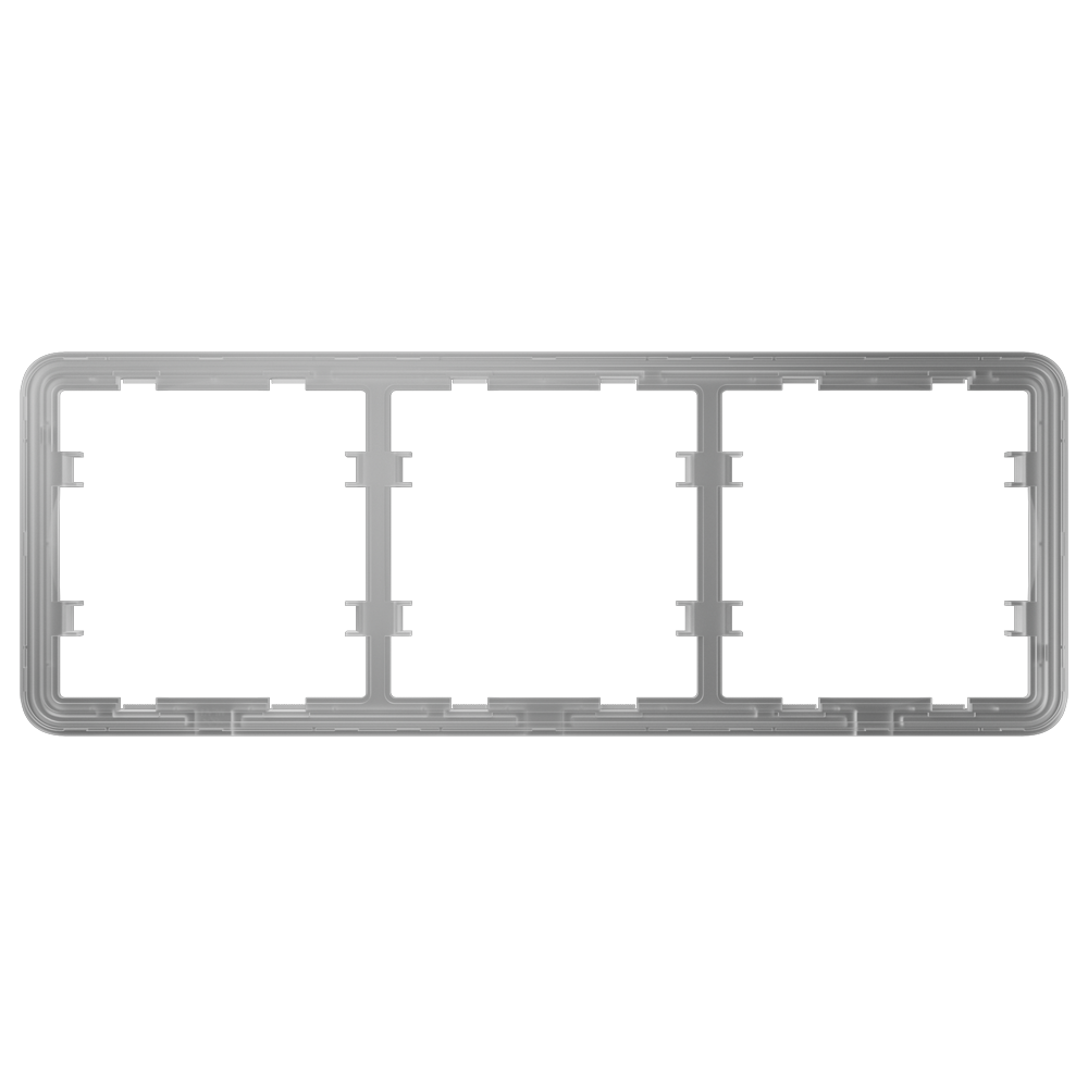 (AJ-FRAME-3) Cadre pour trois dispositifs - Compatible avec:  - 2 x AJ-SIDEBUTTON ou AJ-SIDECOVER - 1 x AJ-CENTERBUTTON ou AJ-CENTERCOVER - Ajax - LightSwitch Frame (3 seats)
