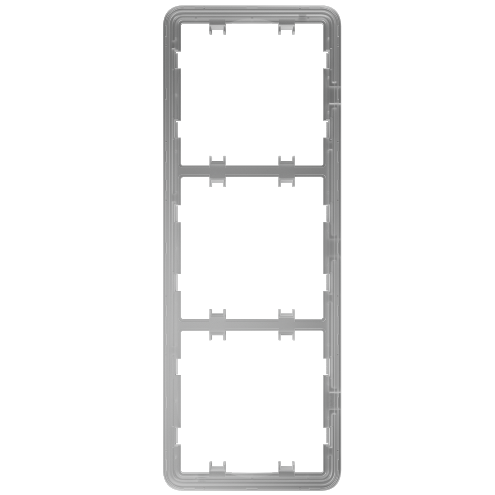 (AJ-FRAME-3-VERT) Cadre vertical pour trois dispositifs - Compatible avec 2 x AJ-SIDEBUTTON-...-VERT - Compatible avec 1 x AJ-CENTERBUTTON...-VERT - Ajax - LightSwitch Vertical Frame (3 seats)