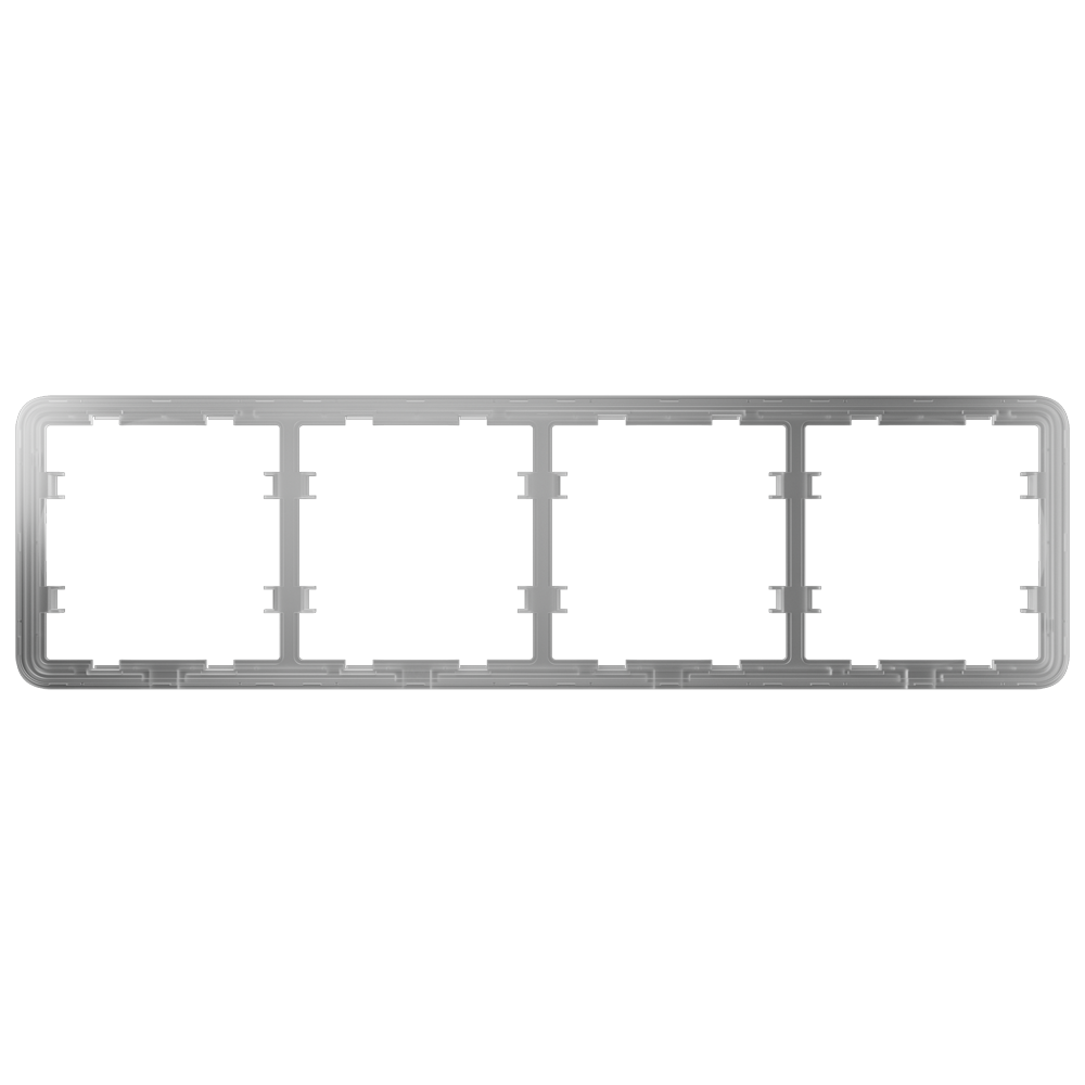 [AJ-FRAME-4] (AJ-FRAME-4) Cadre pour quatre dispositifs - Compatible avec 2 x AJ-SIDEBUTTON - Compatible avec 2 x AJ-CENTERBUTTON - Ajax - LightSwitch Frame (4 seats)