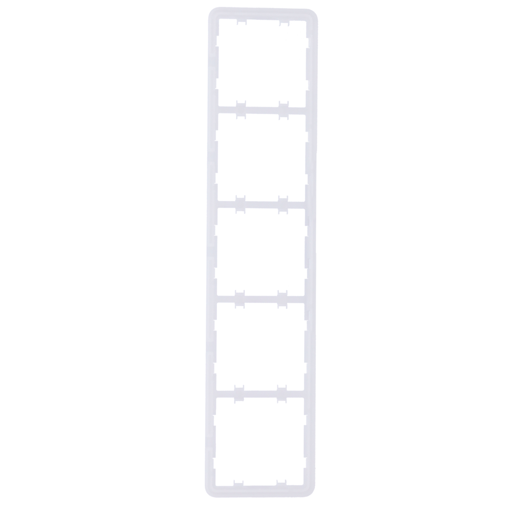 (AJ-FRAME-5-VERT) Cadre vertical pour cinq dispositifs - Compatible avec 2 x AJ-SIDEBUTTON-...-VERT - Compatible avec 3 x AJ-CENTERBUTTON-...-VERT - Ajax - LightSwitch Vertical Frame (5 seats)