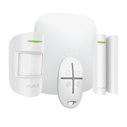 (AJ-HUBKIT-W) Kit d'alarme professionnelle - Certifié Grade 2 - Communication Ethernet et GPRS - Sans fil 868 MHz Jeweller - Jusqu'à 100 entrées sans fil - Application mobile et logiciel PC