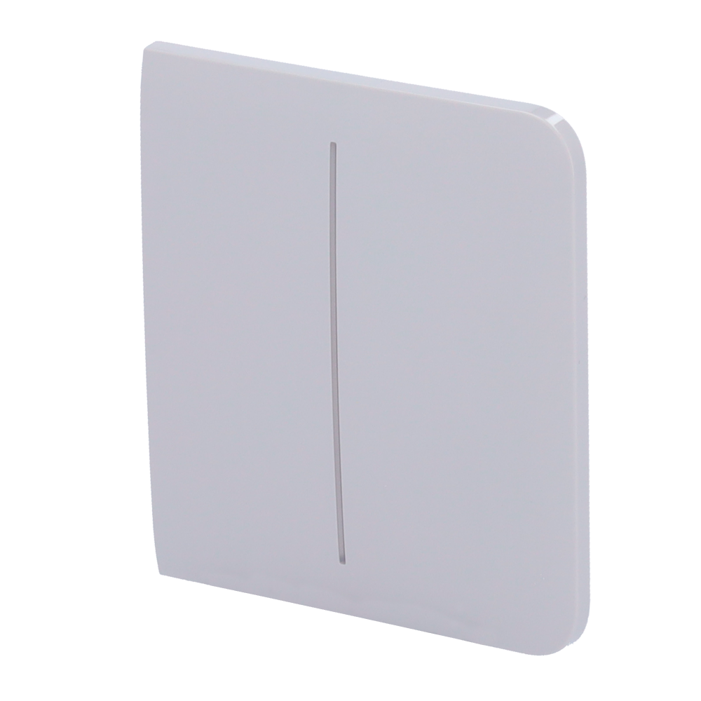 [AJ-SIDEBUTTON-2G-FOG] (AJ-SIDEBUTTON-2G-FOG) Panneau tactile pour double interrupteur d'éclairage - Compatible avec AJ-LIGHTCORE-2G - Rétro-éclairage LED - Panneau tactile latéral sans contact - Couleur brouillard - Ajax - LightSwitch SideButton