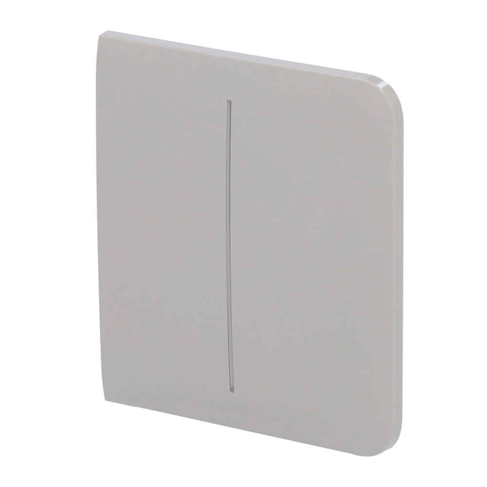 [AJ-SIDEBUTTON-2G-OLI] (AJ-SIDEBUTTON-2G-OLI) Panneau tactile pour double interrupteur d'éclairage - Compatible avec AJ-LIGHTCORE-2G - Rétro-éclairage LED - Panneau tactile latéral sans contact - Couleur olive - Ajax - LightSwitch SideButton