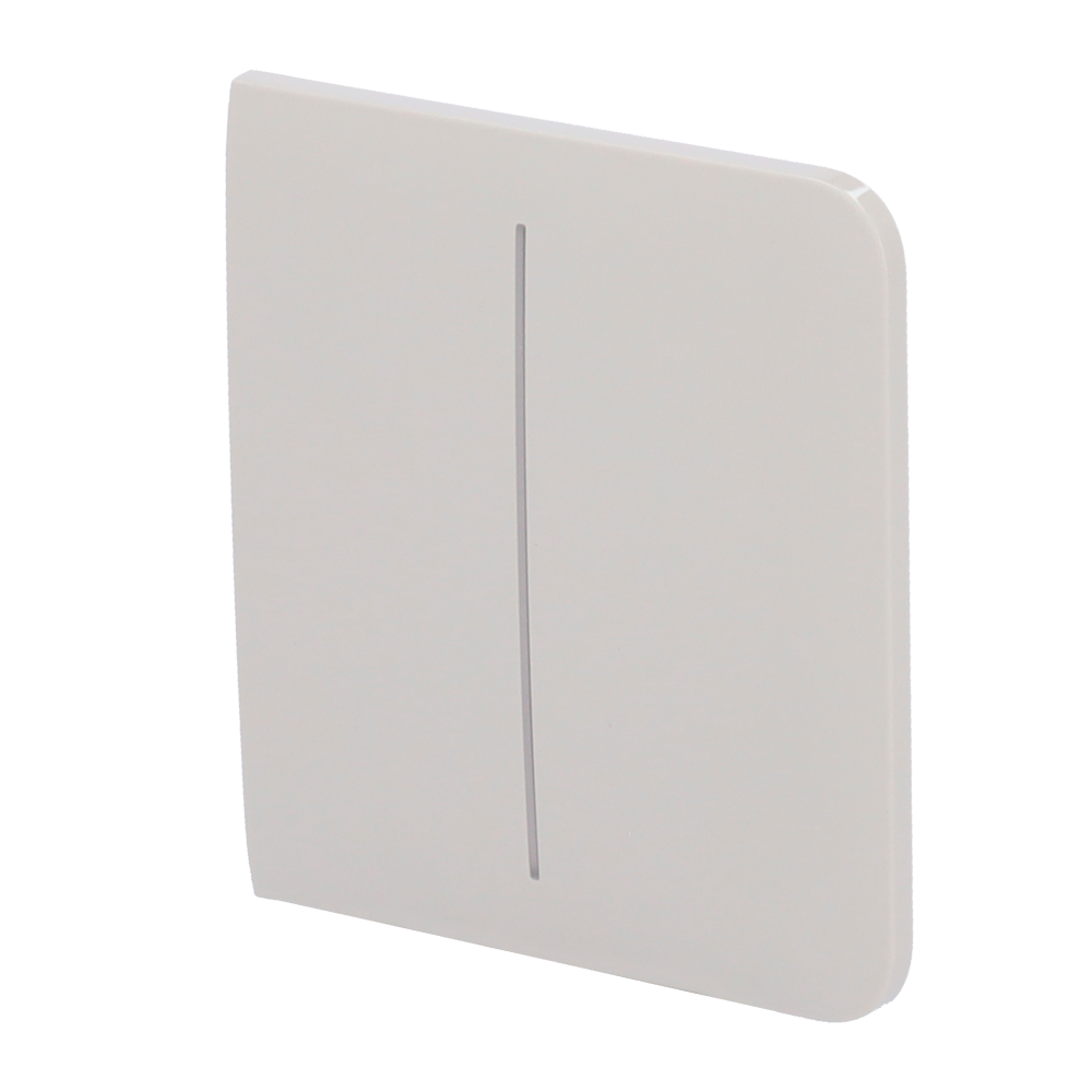 [AJ-SIDEBUTTON-2G-OYS] (AJ-SIDEBUTTON-2G-OYS) Panneau tactile pour double interrupteur d'éclairage - Compatible avec AJ-LIGHTCORE-2G - Rétro-éclairage LED - Panneau tactile latéral sans contact - Couleur huître - Ajax - LightSwitch SideButton