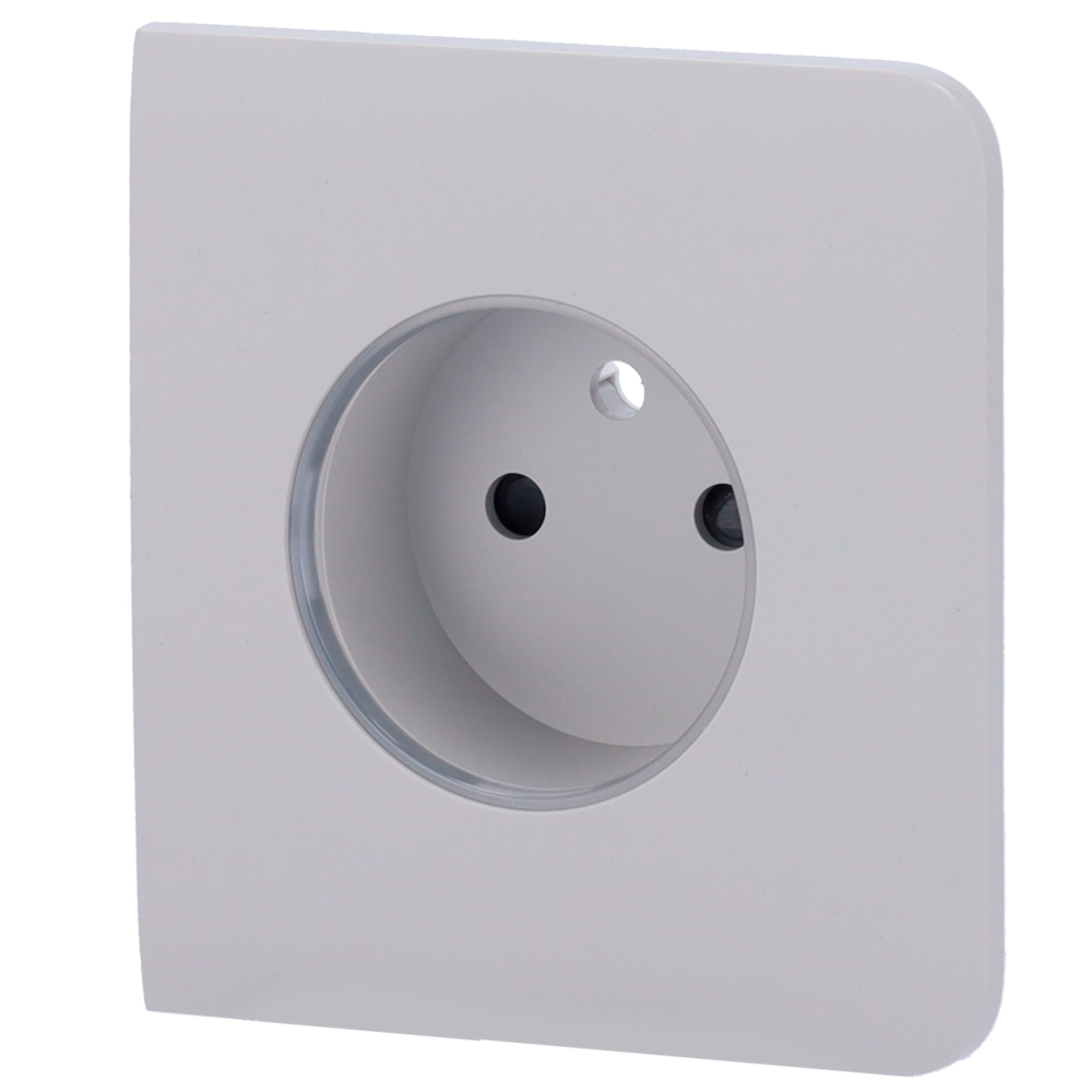 [AJ-SIDECOVER-SMART-E-FOG] (AJ-SIDECOVER-SMART-E-FOG) Cache-prise latéral pour fiche intelligente de type E - Compatible avec AJ-OUTLETCORE-SMART-E - Indicateur LED de l'état de la prise et de la consommation d'énergie - Bouton tactile pour la commande manuelle - Rétro alimentation LED - Couleur brouillard