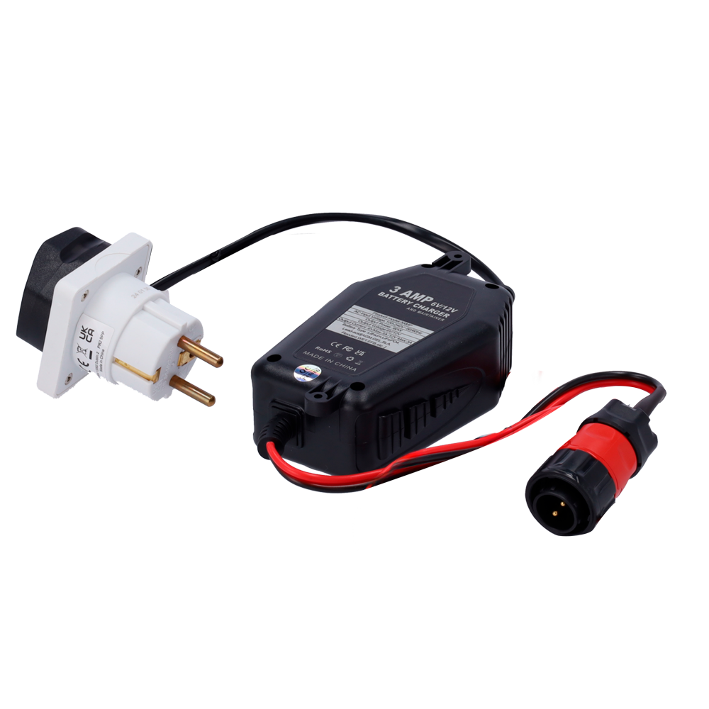 (AJ-SITEGUARD-CHARGER) Tour d'alimentation de protection - Chargeur de batterie interne - Longueur du câble 2 m