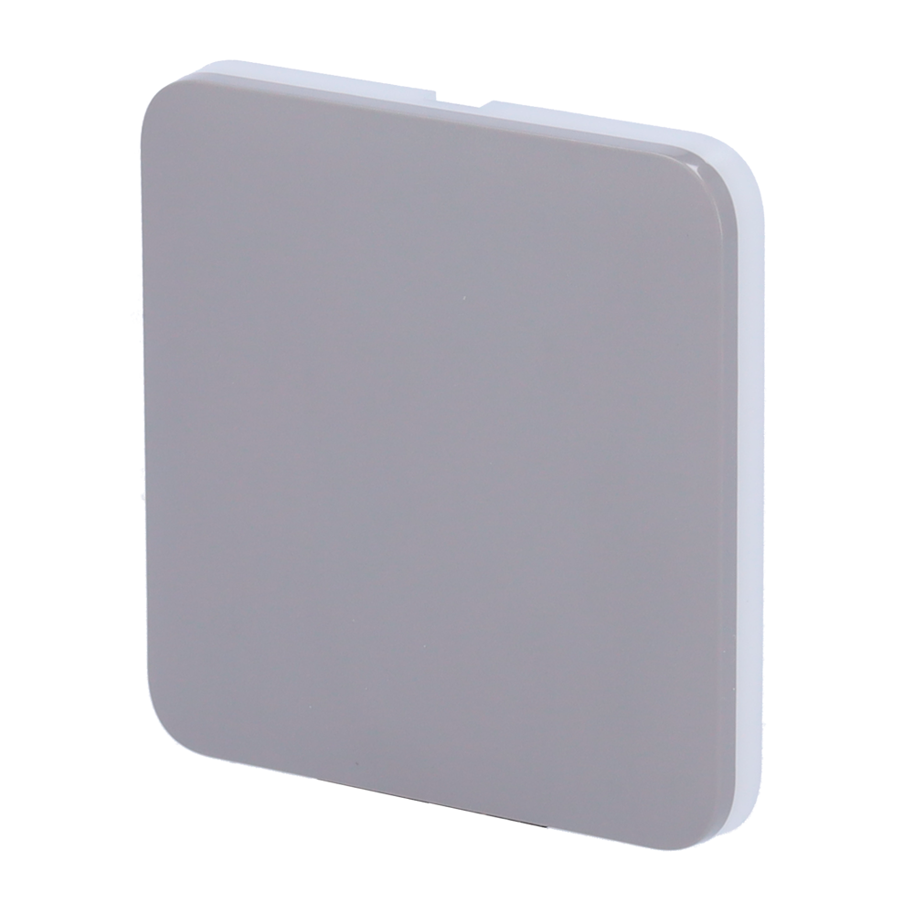 (AJ-SOLOBUTTON-1G2W-GRE) Panneau tactile pour un interrupteur d'éclairage - Compatible AJ-LIGHTCORE-1G / -2W - Rétro-éclairage LED - Clavier tactile sans contact - Couleur Gris - Ajax - LightSwitch SoloButton