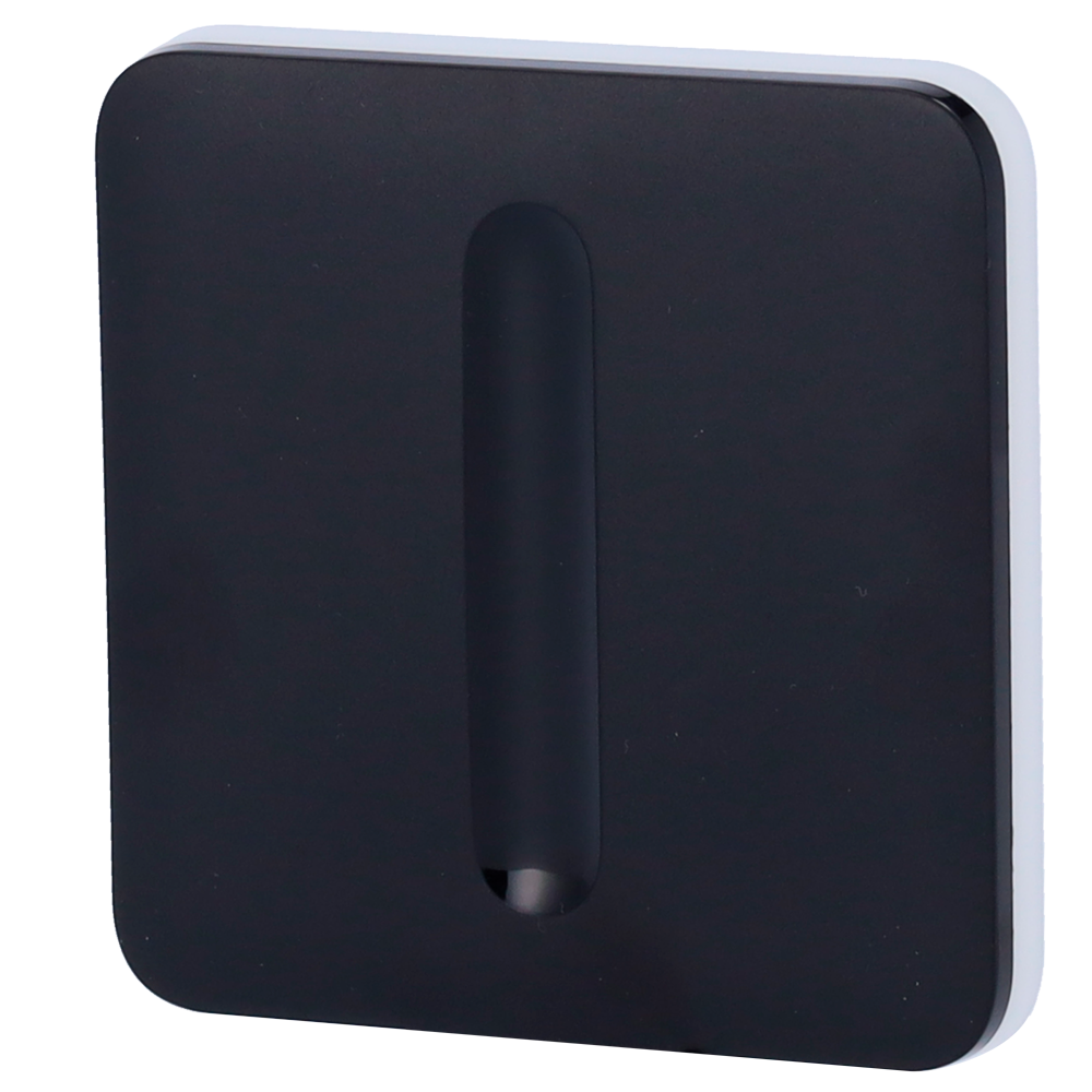 (AJ-SOLOBUTTON-DIMMER-B) Panel táctil para interruptor de luz regulable - Compatible con AJ-LIGHTCORE-DIMMER - Retroiluminación LED - Panel táctil sin contacto - Color negro - Ajax - LightSwitch SoloButton (Dimmer)