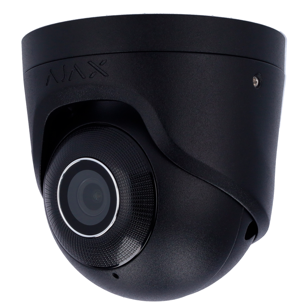 [AJ-TURRETCAM-8-0400-B] (AJ-TURRETCAM-8-0400-B) Caméra IP Turret 8 Mégapixel Ajax - Progressive Scan CMOS - Objectif 4 mm, emplacement MicroSD jusqu'à 256GB - LED IR Portée 50m, PoE 802.3at - Avec l'intelligence artificielle - Couleur Noir