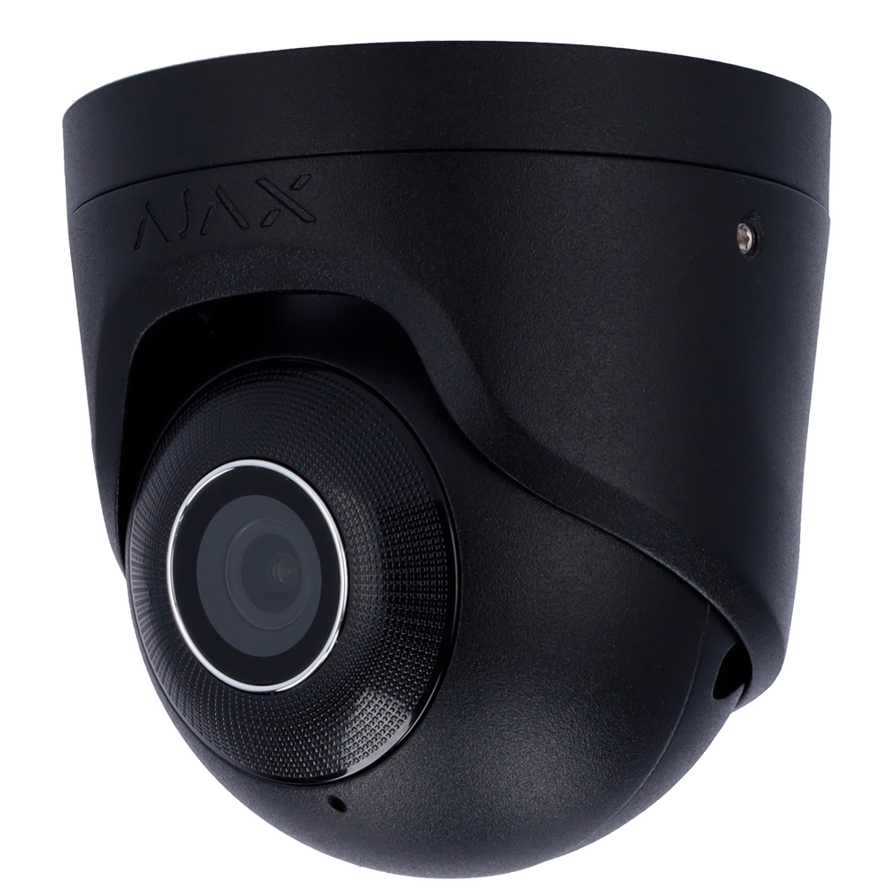[AJ-TURRETCAM-8-B] (AJ-TURRETCAM-8-B) Caméra IP Turret 8 Mégapixel Ajax - Progressive Scan CMOS - Objectif 2.8 mm, emplacement MicroSD jusqu'à 256GB - LED IR Portée 50m, PoE 802.3at - Avec l'intelligence artificielle - Couleur Noir
