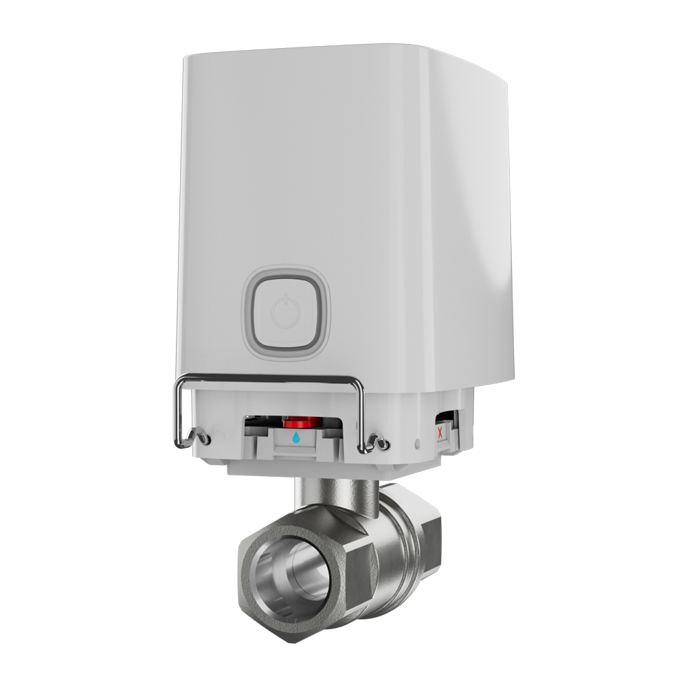 [AJ-WATERSTOP-1-W] (AJ-WATERSTOP-1-W) Electrovanne de fermeture de l'eau - Valve Bonomi de 1" (DN 25)) - Compatible avec les canalisations d'eau chaude et froide - Fermeture de la vanne en moins de 5 secondes - Prise en charge des scénarios d'automatisation - Alimentation 4 batteries CR123A ou à 7,5~14 VDC