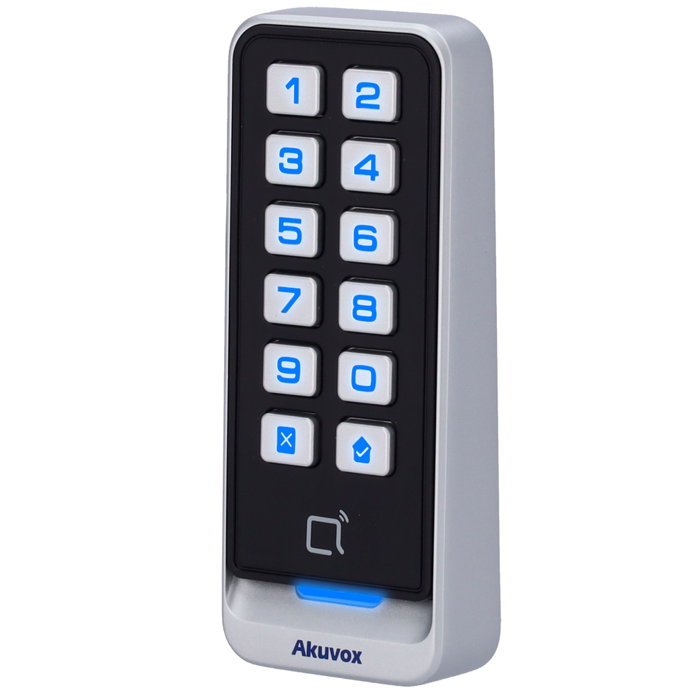 [AK-ACR-CRM11] (AK-ACR-CRM11) Lecteur d'accès - Accès par carte EM/MF et PIN - Indicateur LED et sonore - Wiegand 26/34 - Compatible avec Akuvox et les dispositifs tiers - Convient à une utilisation en extérieur IP65 | Métal