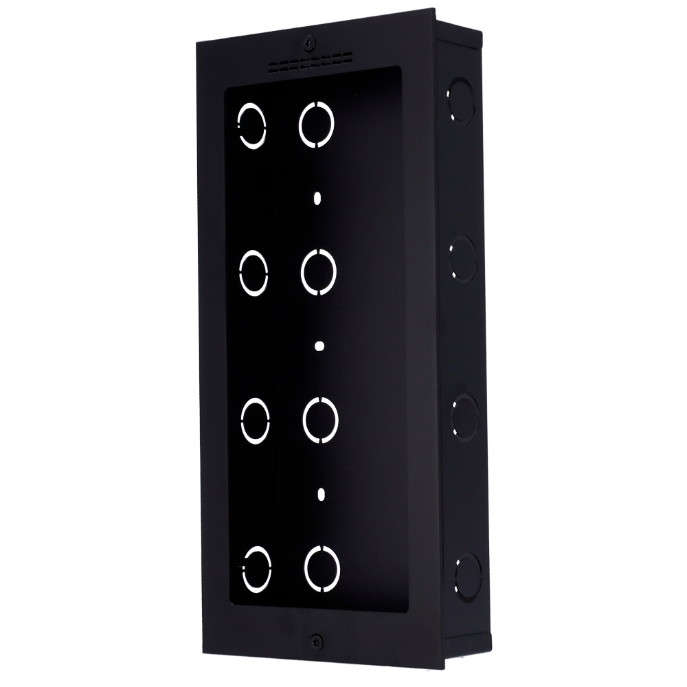 [AK-BR-E16C-F] (AK-BR-E16C-F) Panneau frontal et boîtier encastré - Spécifique pour Akuvox AK-E16Cy AK-A05C - Écran: 230 (H) x 120 (L) x 22 (Pr) mm - Boîte: 223 (H) x 109 (L) x 40 (Pr) mm - Fabriqué en aluminium et en acier galvanisé