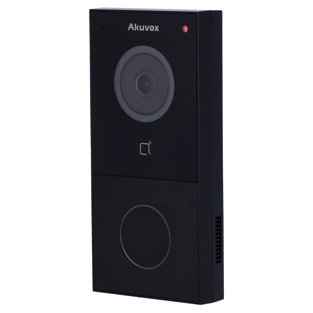 [AK-E12S-BLACK] (AK-E12S-BLACK) Interphone vidéo IP de surface - Caméra 2 Mpx | Audio bidirectionnel - Ouverture avec carte MF, NFC et BLE | 1 relais - PoE, norme SIP - Maintenance Cloud - Connexion du moniteur et des platines via le Cloud
