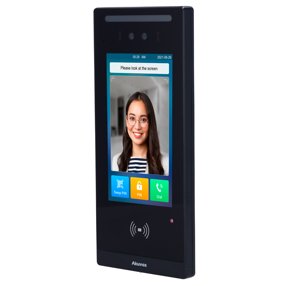 [AK-E18C] (AK-E18C) Interphone vidéo IP avec contrôle d'accès - Caméra 2 Mpx | audio et vidéo bidirectionnel - Visage, cartes, NFC, BLE, QR et PIN | 2 relais - 20.000 utilisateurs | PoE, SIP standard - Ecran IPS 7" tactile | Maintenance sur Cloud - Connexion du moniteur et des platines via le Cloud