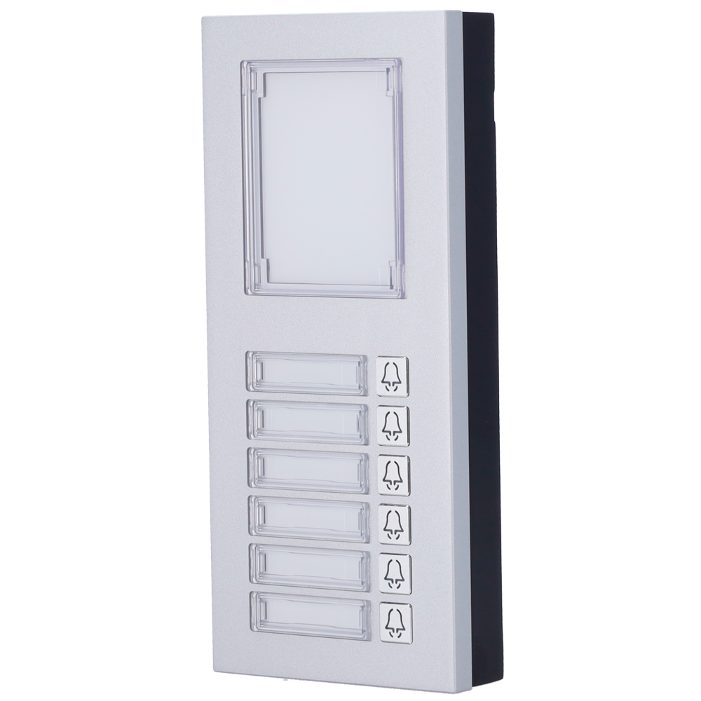 (AK-MD6) Module d'extension - 6 boutons et panneau d'informations - Compatible avec AK-R20B-xB et AK-R20K - Connexion RS485 - Montage encastré uniquement avec un support supplémentaire - Connexion et maintenance via le Cloud