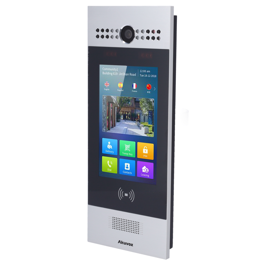 (AK-R29S) Videoportier IP - Caméra 3 Mpx | audio et vidéo bidirectionnel - Facial, carte, PIN et QR | 3 relais - Appartements | PoE+, SIP standard - Ecran IPS 7" tactile | Maintenance sur Cloud - Connexion via le Cloud | Sortie 12V