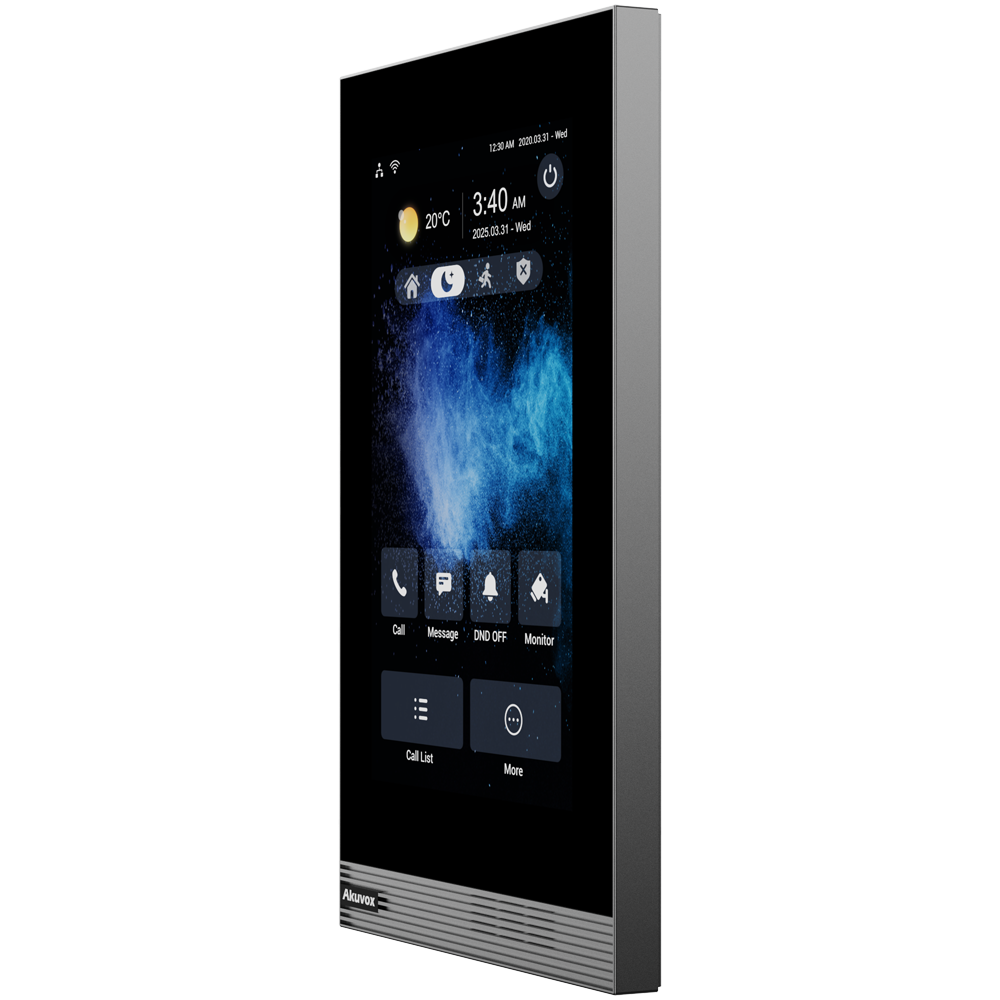 [AK-S562-V] (AK-S562-V) Moniteur Linux pour portier vidéo - Affichage vertical TFT de 7" - Audio bidirectionnel Crystal Clear | Easy UI - TCP/IP, PoE, SIP standard - Maintenance sur le Cloud - Connexion du moniteur et des platines via le Cloud