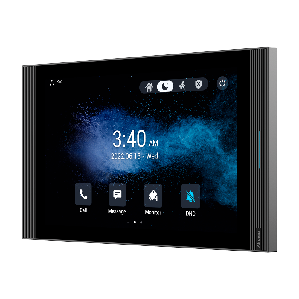[AK-S567] (AK-S567) Moniteur Android 12.0 pour portiers vidéo - Écran IPS de 10" - Audio bidirectionnel Crystal Clear | Easy UI - TCP/IP, PoE, SIP standard - Maintenance du Cloud | Applications tierces - Connexion du moniteur et des platines via le Cloud