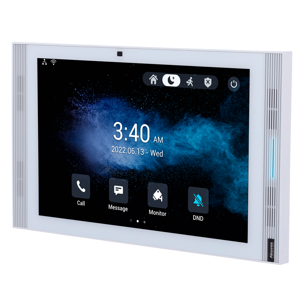 [AK-S567-WHITE] (AK-S567-WHITE) Moniteur Android 12.0 pour portiers vidéo - Écran IPS de 10" - Audio bidirectionnel Crystal Clear | Easy UI - TCP/IP, PoE, SIP standard - Maintenance du Cloud | Applications tierces - Connexion du moniteur et des platines via le Cloud