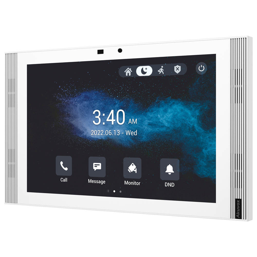 (AK-S567A) Moniteur Android 12.0 pour portiers vidéo - Écran IPS de 10" - Audio bidirectionnel Crystal Clear | Easy UI - TCP/IP, PoE, SIP standard - Maintenance du Cloud | Applications tierces - Connexion via le Cloud | Caméra intégrée