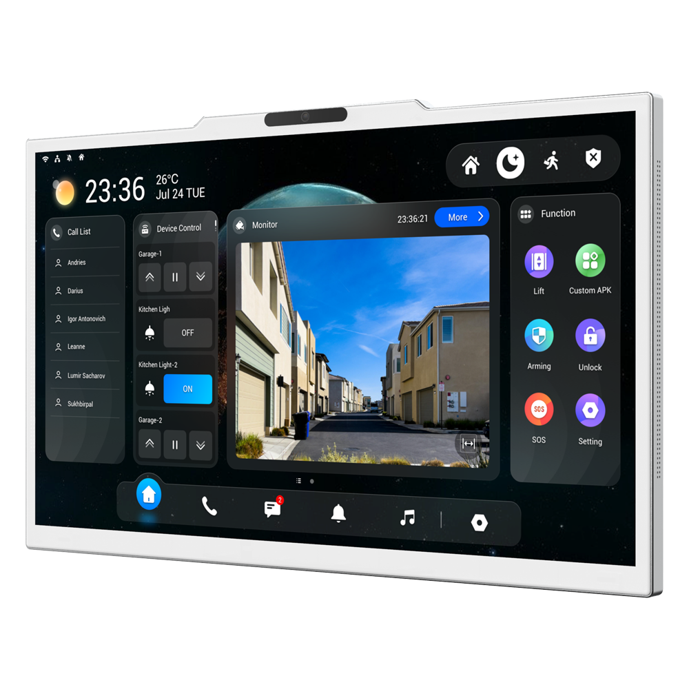 (AK-X937) Moniteur Android 14.0 pour portiers vidéo - Écran IPS de 15.6" - Audio bidirectionnel Crystal Clear | Easy UI - TCP/IP, PoE+, Wi-Fi, Bluetooth, SIP standard - Maintenance du Cloud | Applications tierces - Connexion via le Cloud | Caméra intégrée