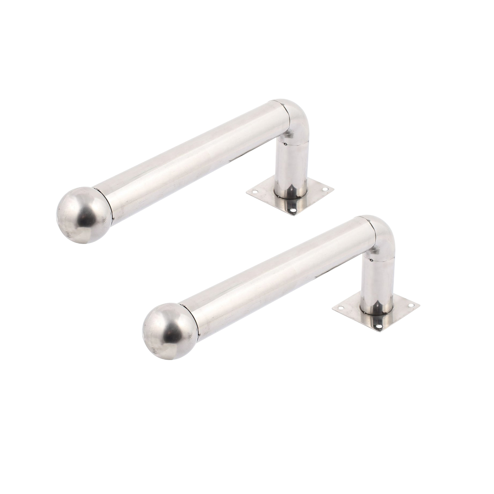 (ALF-30L) Support pour barrière modèle L - 2 unités - Acier inoxydable - Compatible avec les détecteurs de 2 faisceaux - Compatible avec AB-60 - 30cm