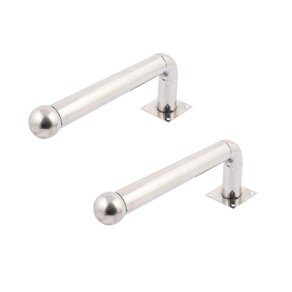 [ALF-50L] (ALF-50L) Support pour barrière modèle L - 2 unités - Acier inoxydable - Compatible avec les détecteurs de 3/4 faisceaux - Compatible avec les barrières ABE et ABH - Longueur 50 cm