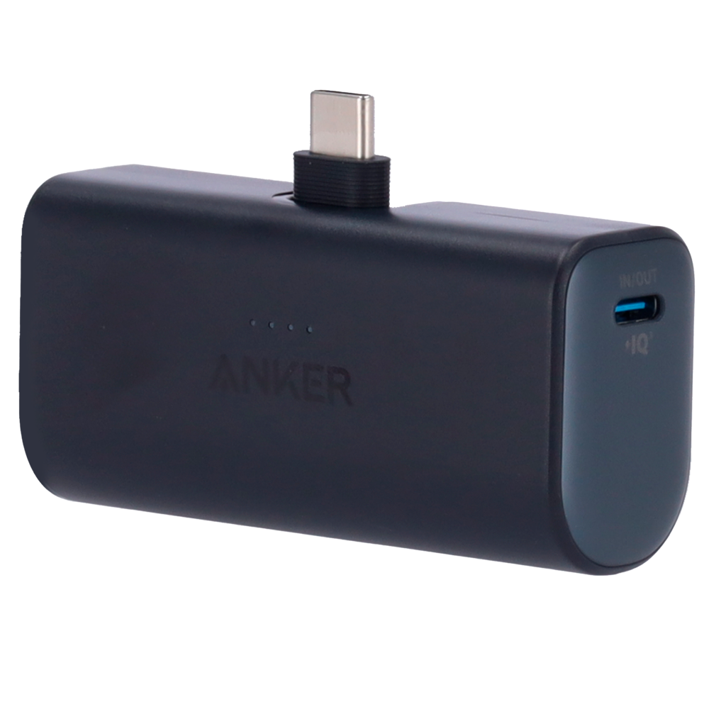 (ANK-1653-B) Mini batterie externe Anker - Capacité 5000mAh - Entrées Connecteur USB-C, USB-C - Sorties Câble intégré, USB-C - Câble intégré: USB-C - Charge rapide PD22.5W
