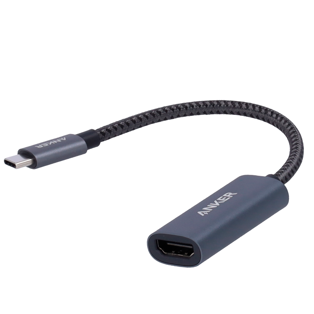 [ANK-USBC-HDMI-G] (ANK-USBC-HDMI-G) Anker - Adaptateur graphique -  USB-C vers HDMI (4K) - Plug &amp; Play - Compatibilité universelle - Couleur Gris