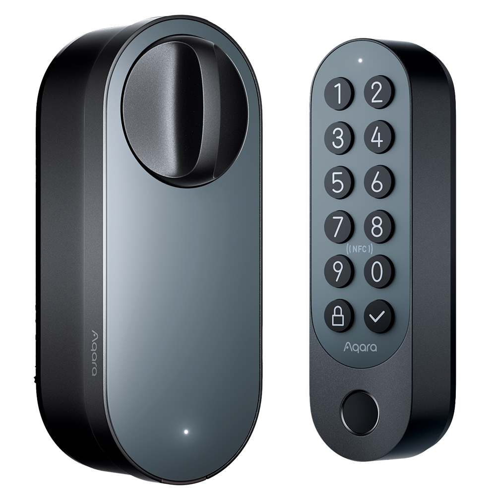 [AQ-EL-D02D-B] (AQ-EL-D02D-B) Aqara Smart Lock U200 Noir - Matter over Thread / Bluetooth &amp; NFC  - Requiert le HUB AQARA M3 - Mot de passe temporaire / Ouverture à distance - Batterie rechargeable / clavier  - Prend en charge Apple Homekit, Google, Alexa