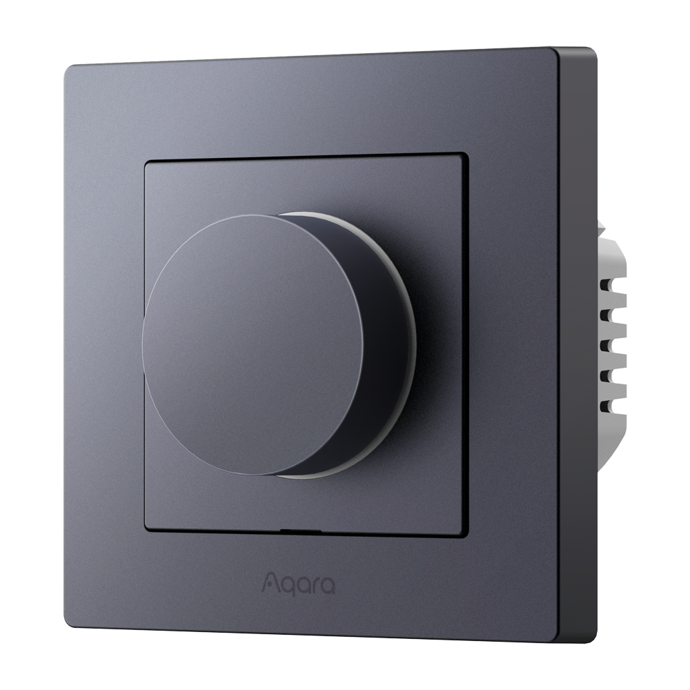 [AQ-KD-R01D-G] (AQ-KD-R01D-G) Aqara Dimmer Switch H2 EU Gris - Zigbee 3.0 / Thread (Border Router) - Requiere AQARA HUB - Con o Sin Neutro - Compatible con cajas de pared redonda - Soporta Apple Homekit, Google, Alexa
