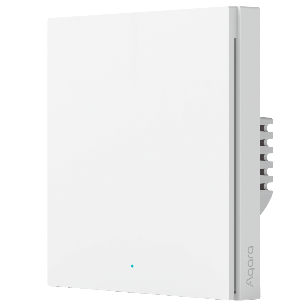 [AQ-WS-EUK01] (AQ-WS-EUK01) Interrupteur mural intelligent Aqara H1 - Zigbee 3.0  - Nécessite le HUB AQARA - Pas de neutre / Protection contre  haute tension - Compatible avec les boîtes murales rondes - Prend en charge Apple Homekit, Google, Alexa