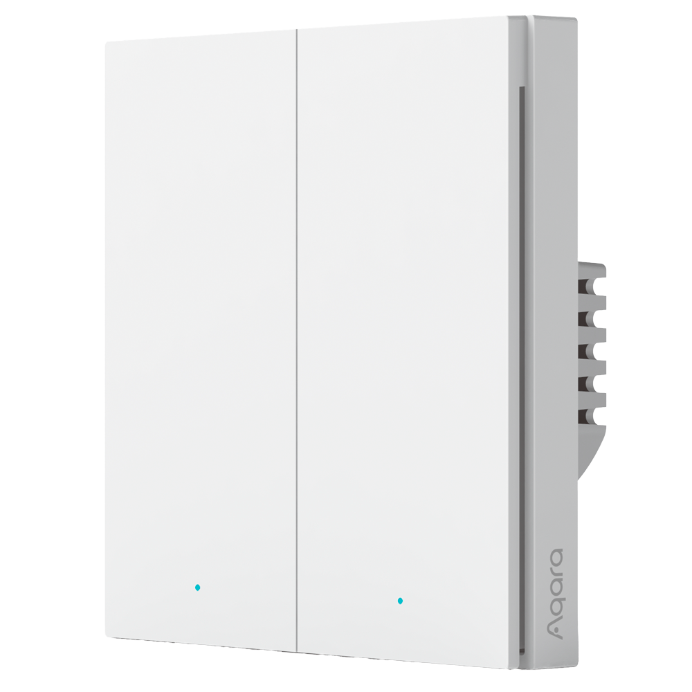 (AQ-WS-EUK02) Aqara - Interruptor Inteligente de Pared H1 EU - Zigbee 3.0  - Sin Neutro - Protección Avanzada - Requiere AQARA HUB - Compatible con cajas de pared redondas