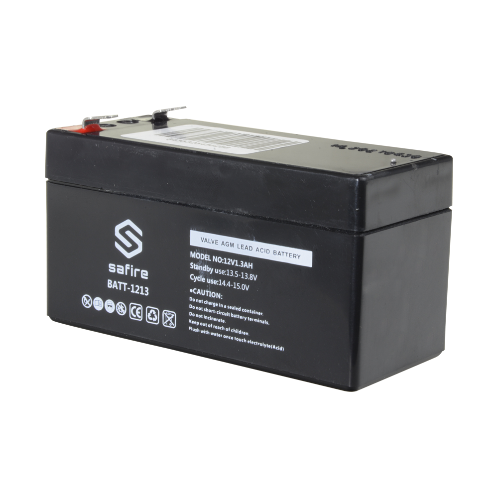 (BATT-1213) Batterie rechargeable - technologie plomb-acide AGM - Voltage 12 V - Capacité 1.3 Ah - 58 x 97 x 65 mm / 540 g - Pour soutenir ou utilisation directe