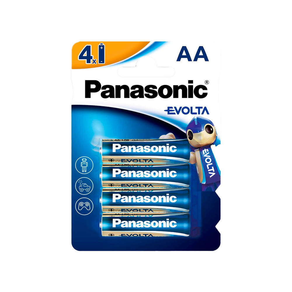 [BATT-LR06-P] (BATT-LR06-P) Panasonic - Pile AA/LR06 - Pack de 4 - 1.5 V - Alcaline - Prix par pile. Vente par paquets de 4