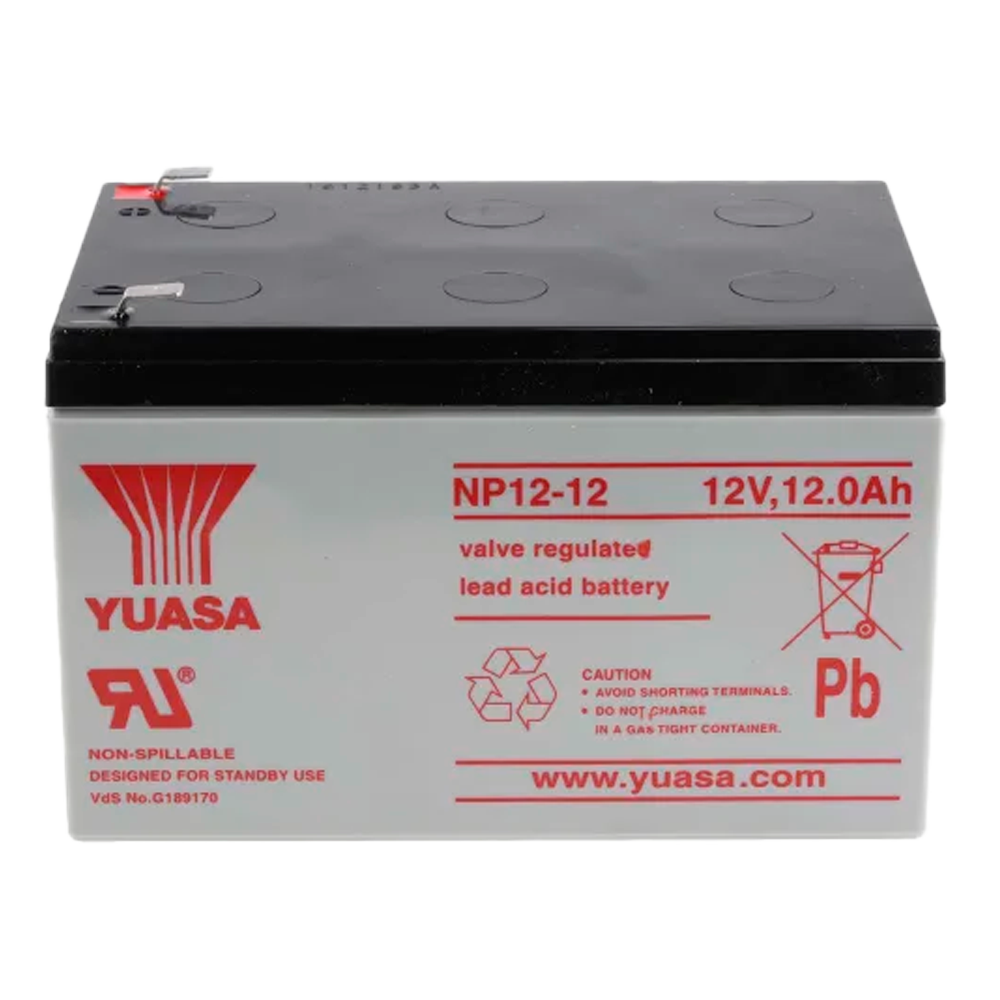 (BATT-NP12-12) Yusa NP12-12 - Batterie rechargeable - technologie plomb-acide AGM - Capacité 12 Ah / 12 V - 98 x 151 x 97.5 / 4050 g - Pour soutenir ou utilisation directe