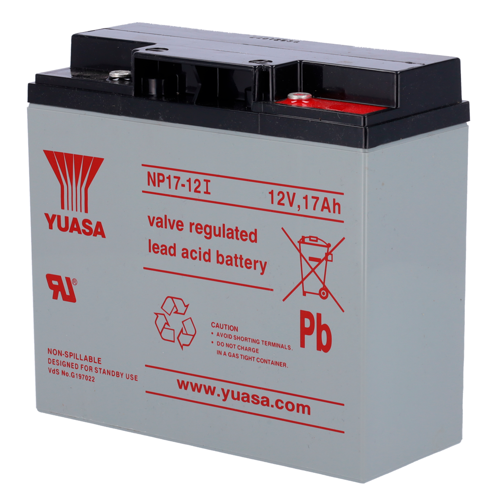 [BATT-NP17-12] (BATT-NP17-12) Yuasa NP17-12I - Batterie rechargeable - technologie plomb-acide AGM - Capacité 17 Ah / 12 V - 167 x 76 x 181 / 6.1 Kg - Pour soutenir ou utilisation directe