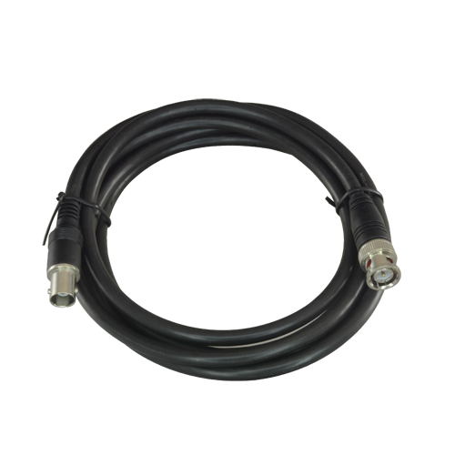 (BNC1-200MF) Câble coaxial preparé - BNC mâle à BNC femelle - Coaxial RG59 - Longueur 2 m - Couleur noir - Construction robuste