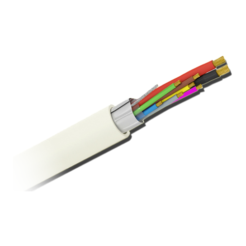 (CA6P2-100-H) 6 conducteurs de signal + 2 d'alimentation - Conducteur Cuivre électrolytique flexible Classe 5 - Écran l'Aluminium poliéster+drenaje CuSn - Bobine de 100 mètres - Certificat CPR: B2ca -s1a, d0, a1 - Faibles pertes