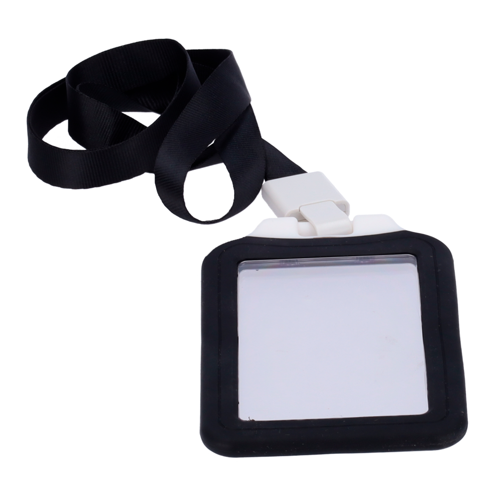 [CARD-HOLDER-V-BLACK] (CARD-HOLDER-V-BLACK) Porte-cartes - Disposition verticale - Feuille de protection en plastique - Fabriqué en silicone - Couleur noir