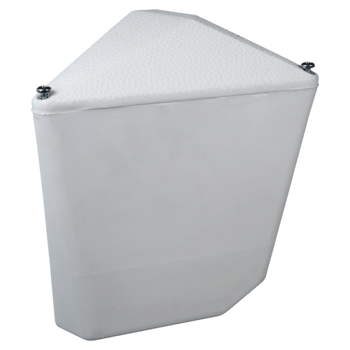 [CBOX-3F180] (CBOX-3F180) Support mural triangulaire - Convient pour une utilisation en extérieur - Permet de situer le passage du câblage à l'intérieur - Fabriqué en plastique - Couleur blanche - 135 (H) x 160 (L) x 170 (Pr) mm