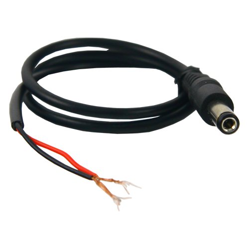 (CON-DCM) Câble Rouge/Noir parallèle SAFIRE - 400 mm de longueur - Terminaux positif/négatif - Connecteur mâle standard - Terminaux pour vis - Permet alimentation directe